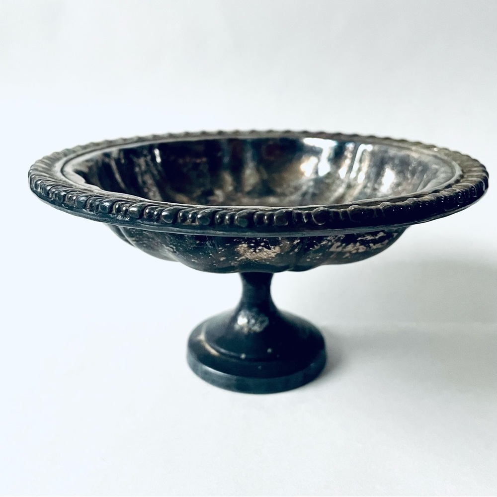 Antique Vintage Oneida Silverplate Pedestal Dish